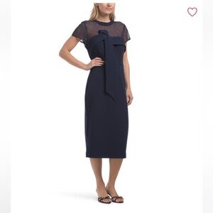 Roselle bow black cocktail dress 16